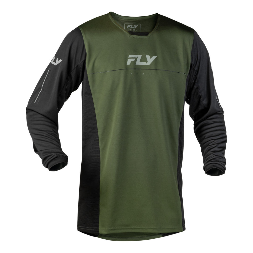 Maillot enduro Fly Racing Patrol 2027 Vert forêt Noir