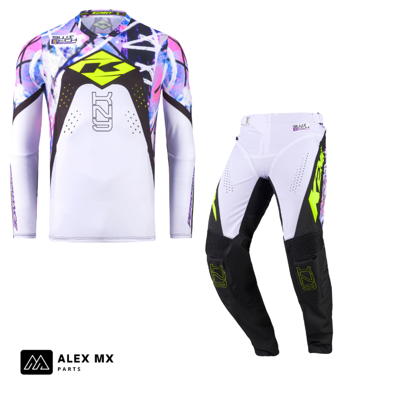 Tenue complète motocross Kenny Performance 2027 Switch, maillot et pantalon cross enduro