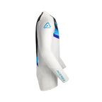 Maillot Acerbis MX Track 2.0 blanc et bleu, vue de côté