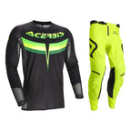 Tenue Acerbis MX Track 2.0 noir et jaune fluo : maillot et pantalon