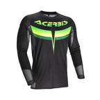 Maillot Acerbis MX Track 2.0 noir et jaune fluo, vue de face