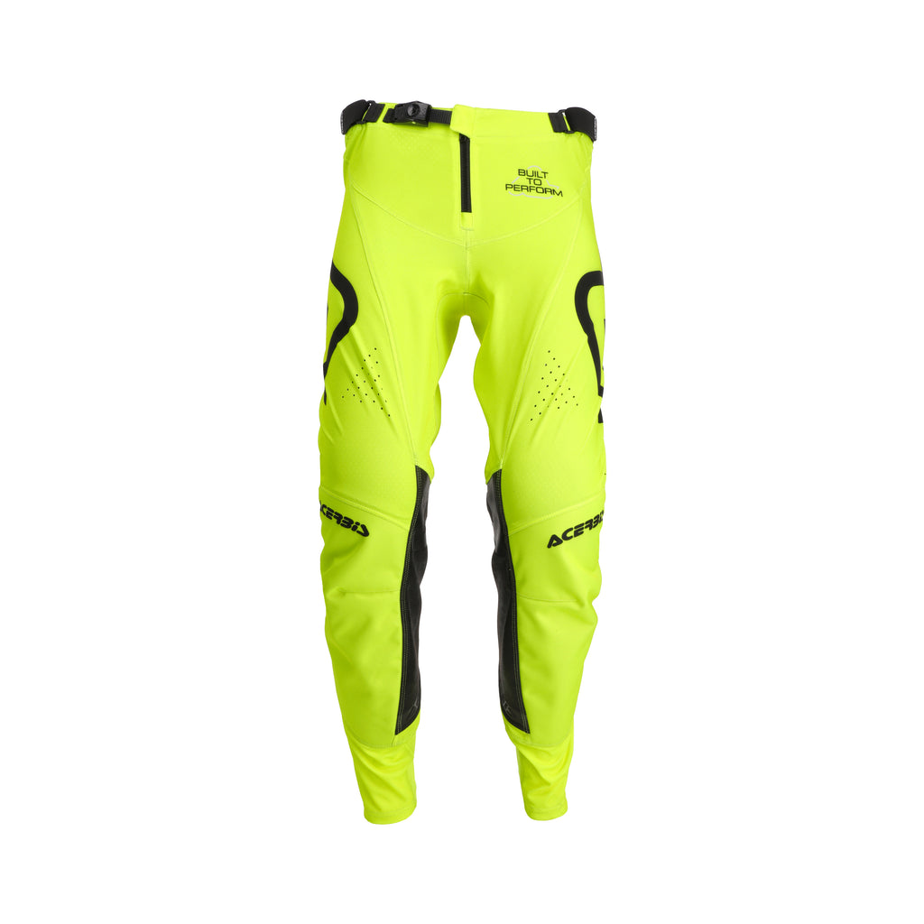 Pantalon Acerbis MX Track 2.0 jaune fluo, vue de dos