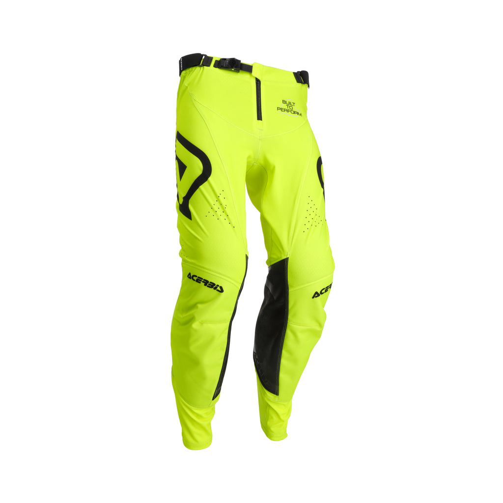 Pantalon Acerbis MX Track 2.0 jaune fluo, vue de face