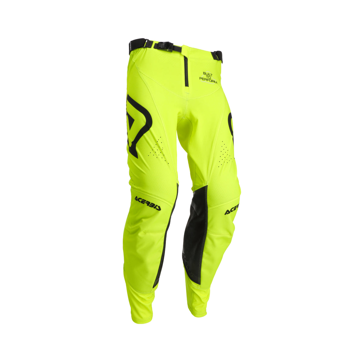 Pantalon Acerbis MX Track 2.0 jaune fluo, vue de face