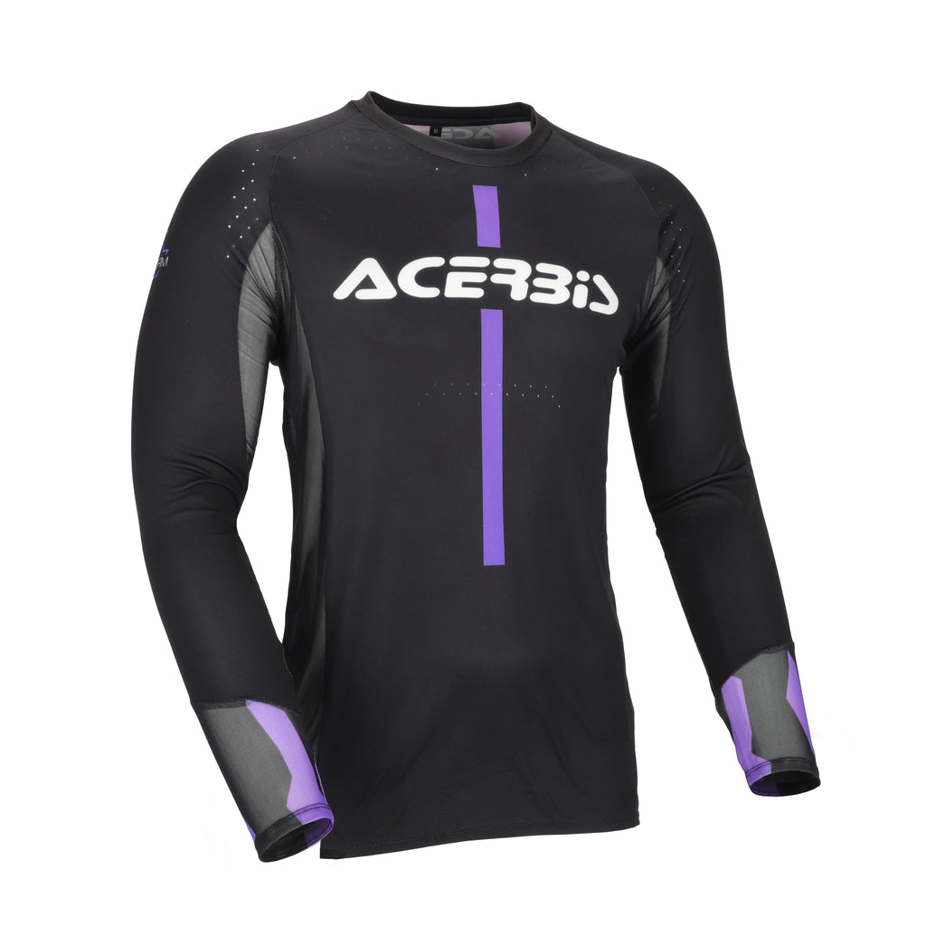 Maillot Acerbis MX Track 2.0 violet et blanc, vue de face