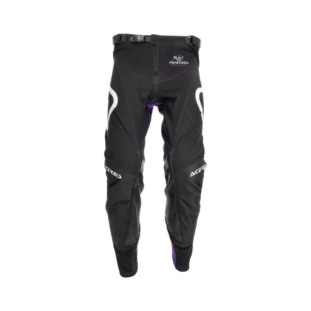 Pantalon Acerbis MX Track 2.0 violet et blanc, vue de face