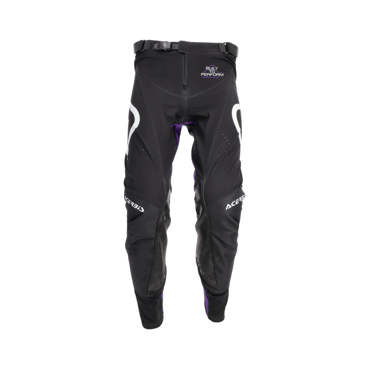 Pantalon Acerbis MX Track 2.0 violet et blanc, vue de face