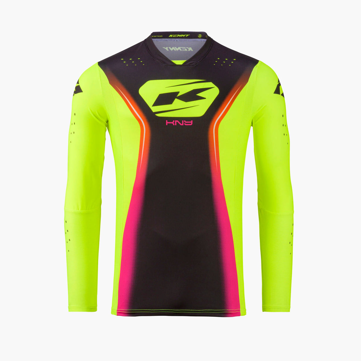 Maillot Kenny Performance 2027 jaune fluo motocross enduro - vue de face