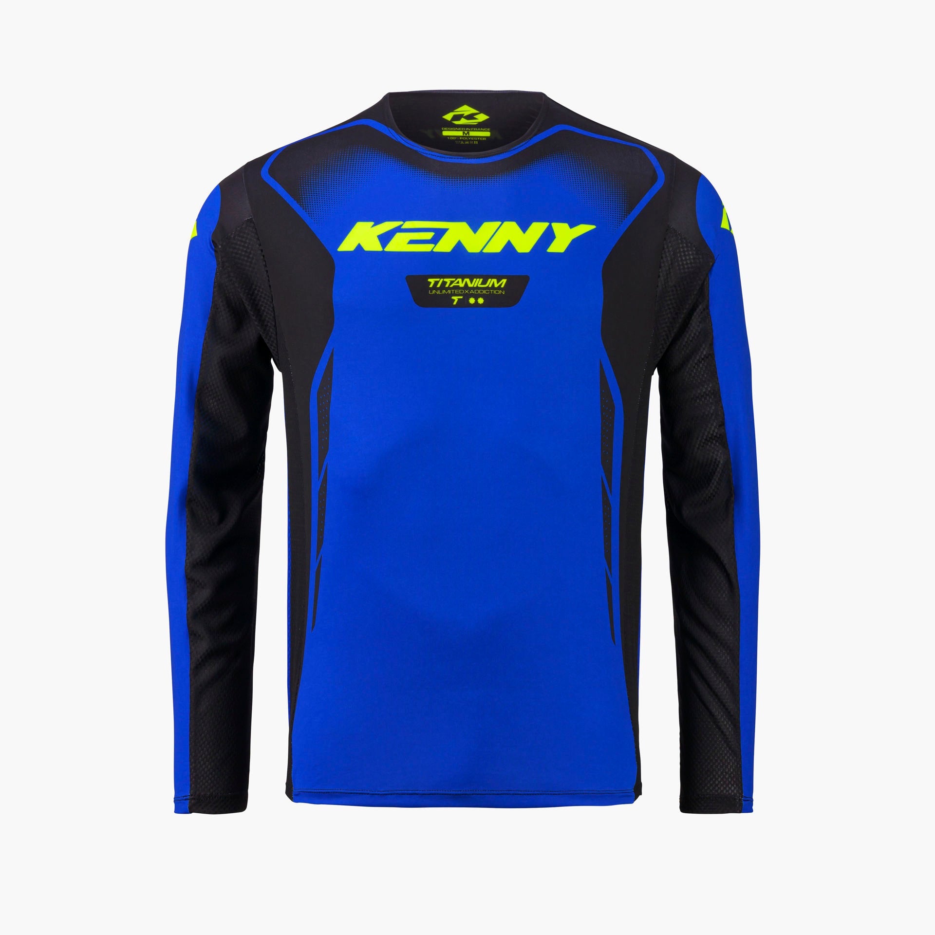 Maillot Kenny Titanium 2027 bleu motocross enduro - vue de face