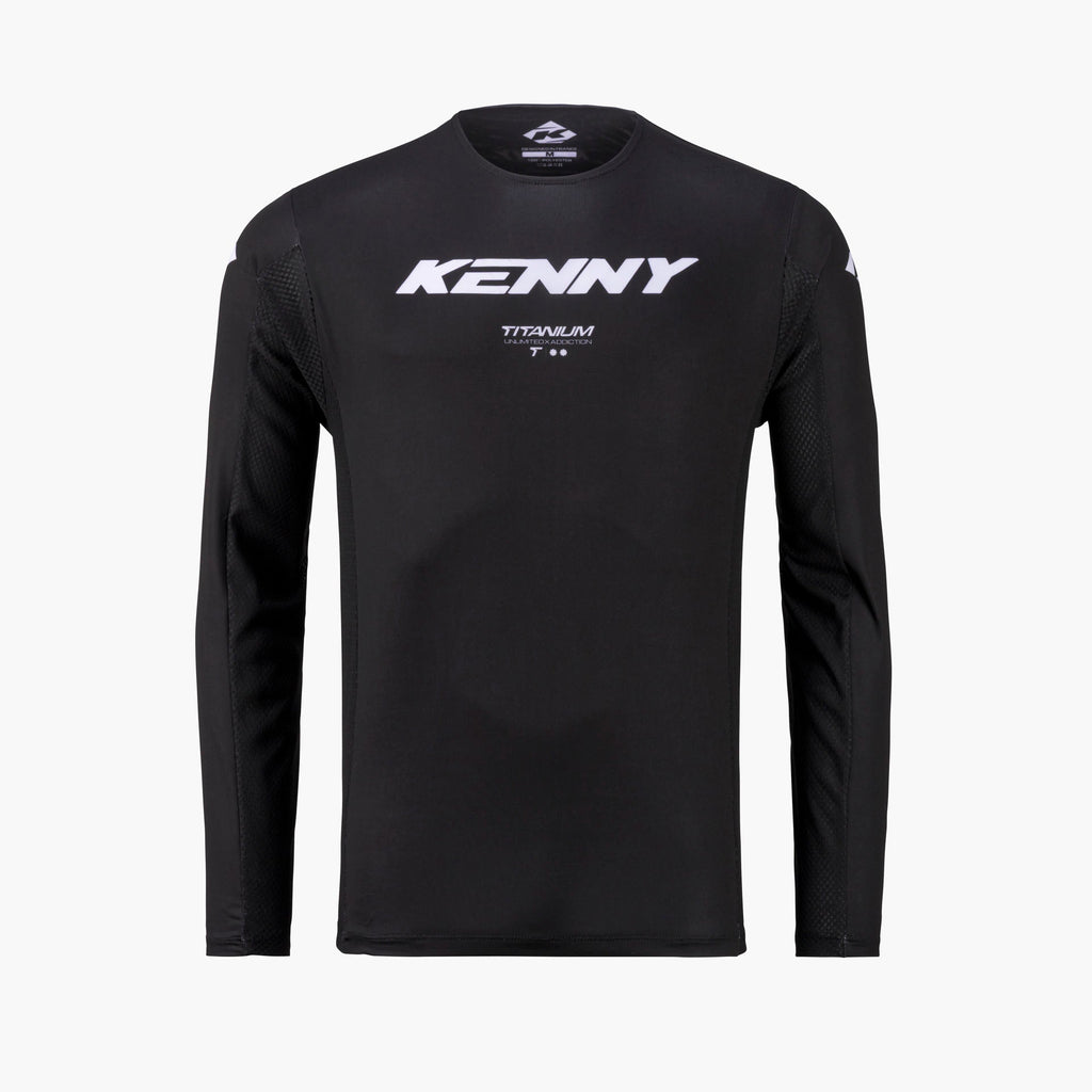 Maillot Kenny Titanium 2027 noir motocross enduro - vue de face