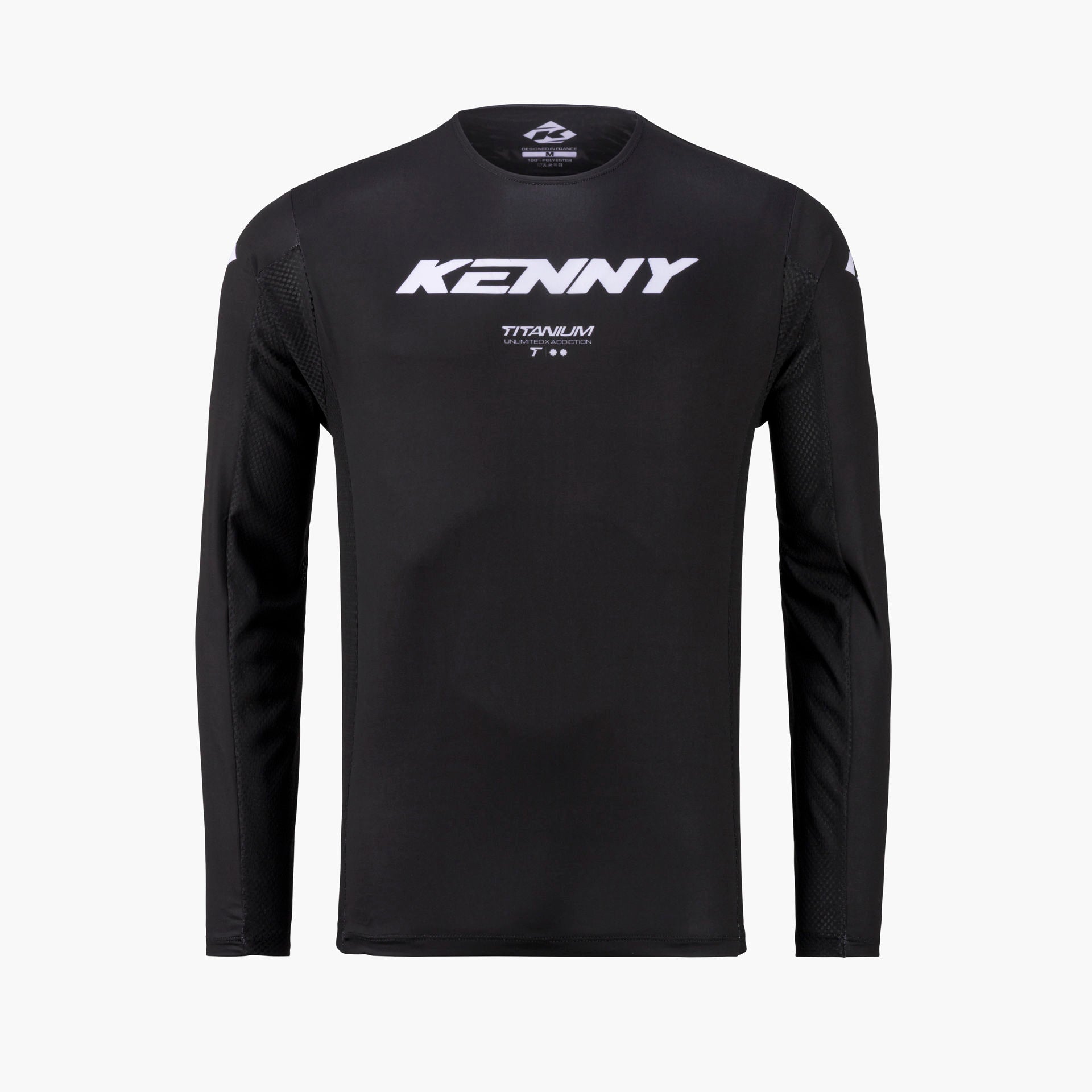 Maillot Kenny Titanium 2027 noir motocross enduro - vue de face