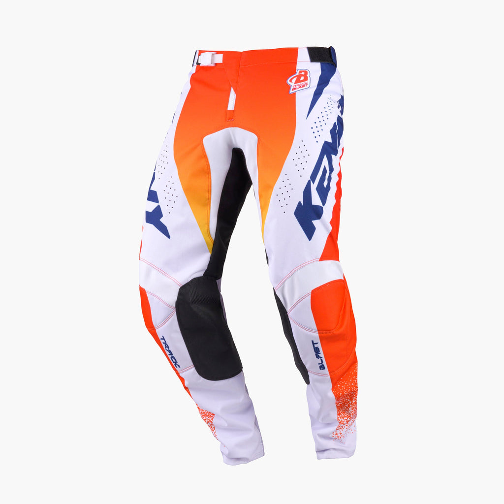 Pantalon Kenny Track Focus 2027 Blast Orange White motocross enduro - vue de profil