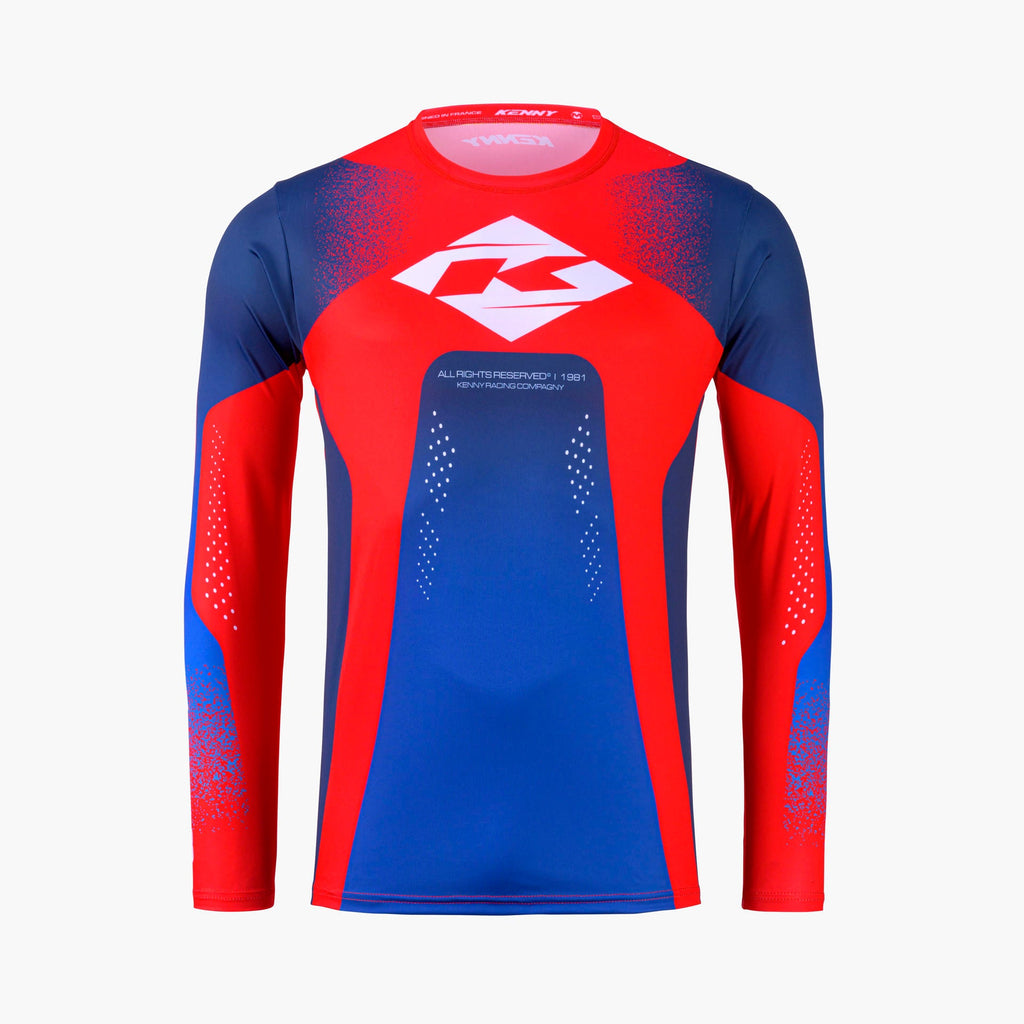 Maillot Kenny Track Focus 2027 Blast Patriot motocross enduro - vue de face