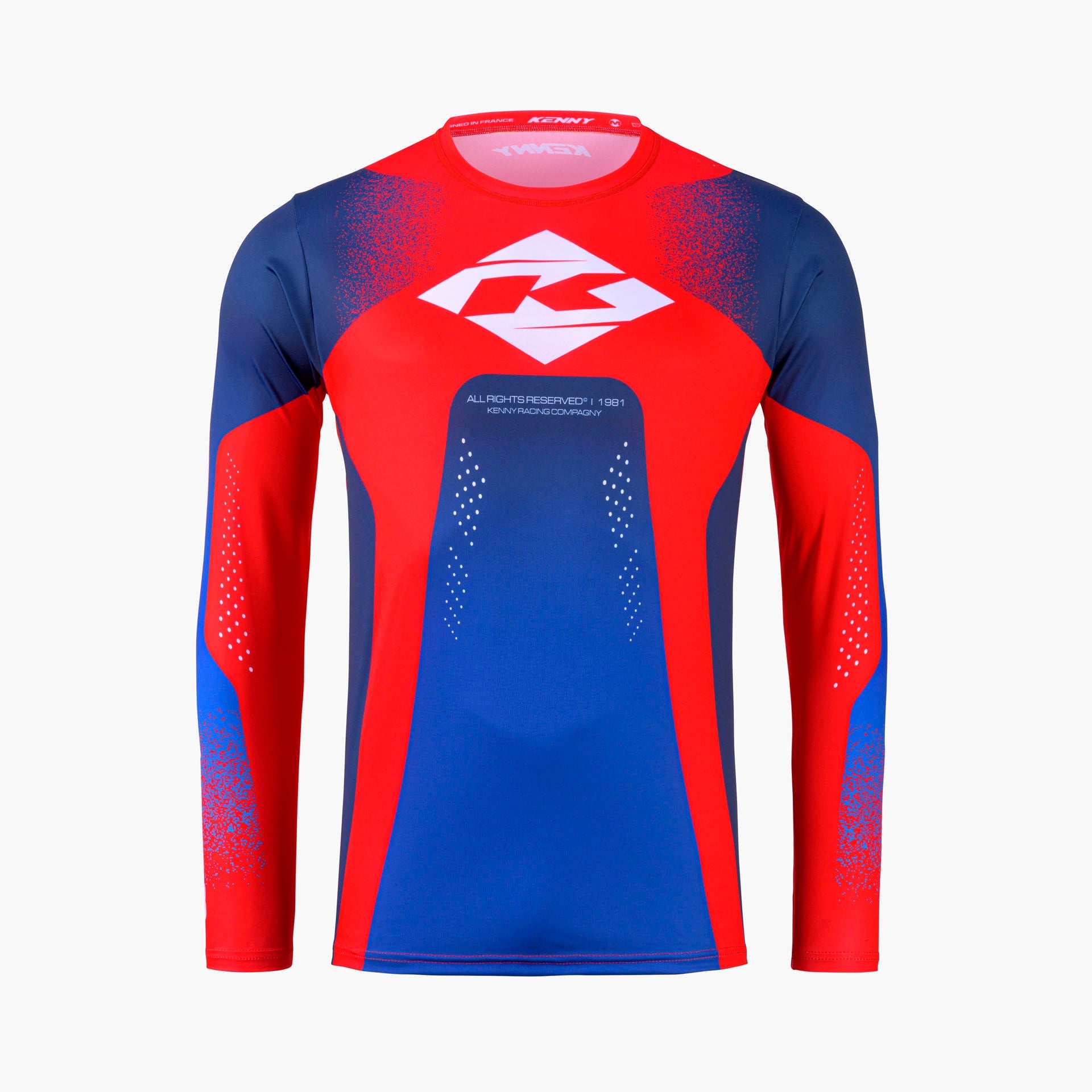 Maillot Kenny Track Focus 2027 Blast Patriot motocross enduro - vue de face