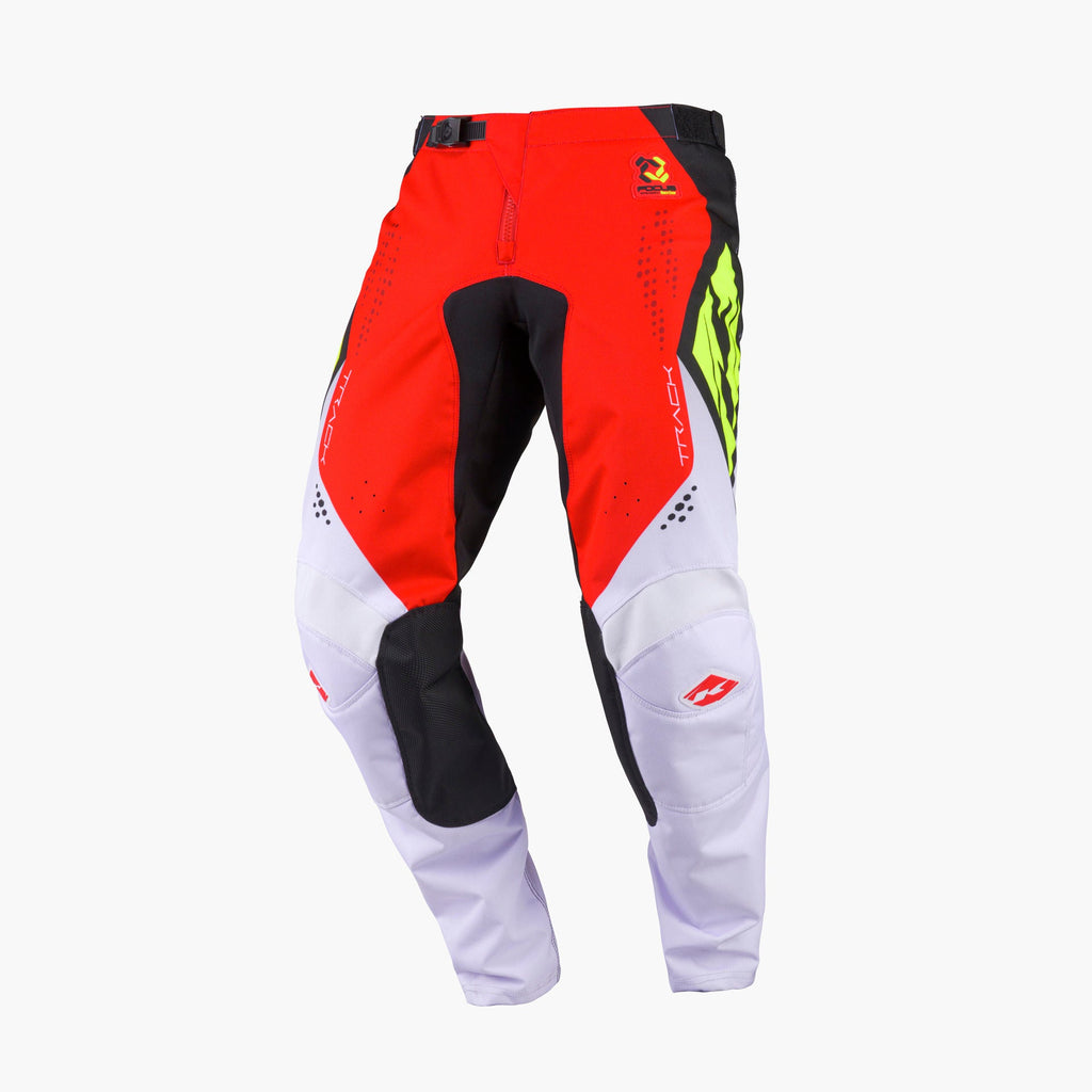 Pantalon Kenny Track Focus 2027 Focus Red Neon motocross enduro - vue de profil