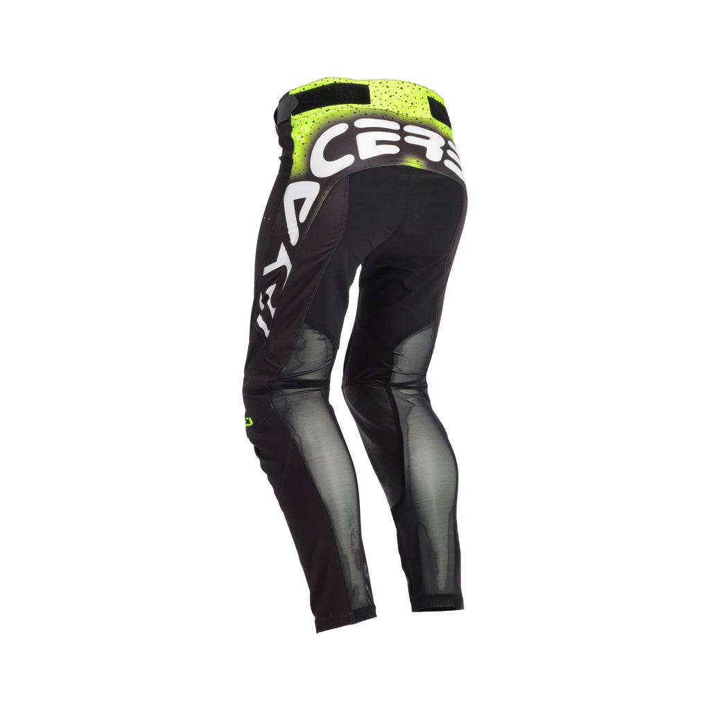 Pantalon Acerbis X-Flex 2.0 noir et jaune fluo, vue de dos