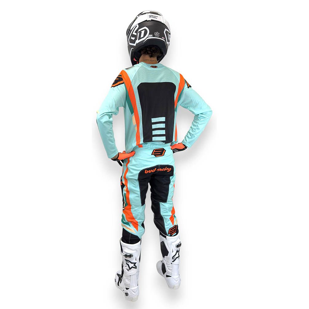 Tenue Complète Enfant Bud Champion's Bleu Pastel/Pêche BUD RACING