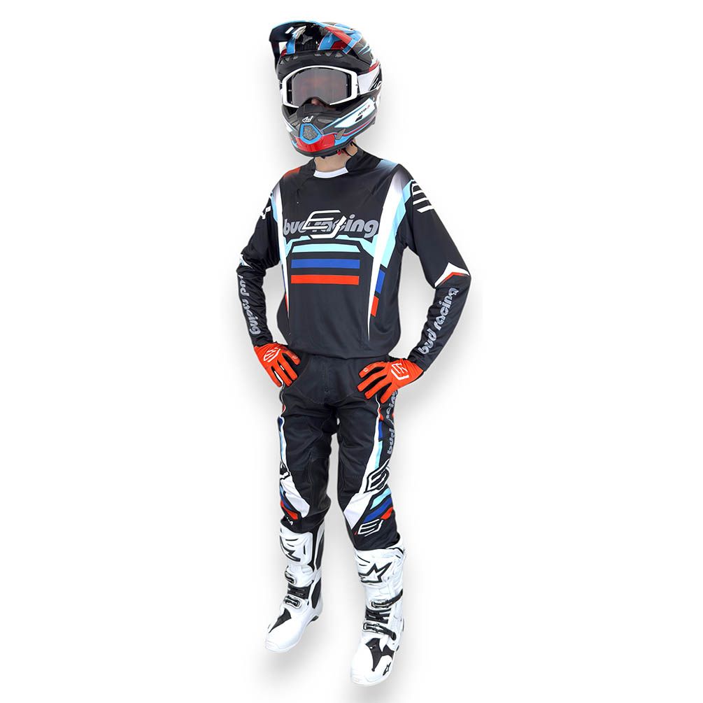 Tenue Complète Enfant Bud Champion's Noir/Bleu/Rouge BUD RACING