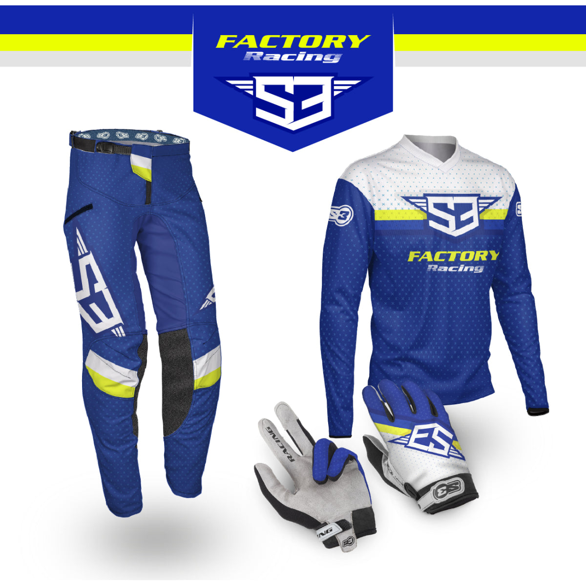 Tenue Racing Bleu S3 PARTS