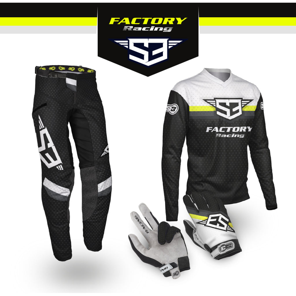 Tenue Racing Jaune Noir S3 PARTS