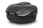 Top case Shad SH58X extensible noir pour moto avec volume réglable 46L 52L 58L