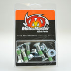 Vis de couronne Moto-Master M8x26 tête Torx T45 et écrous à embase autofreinés 14 mm - détail visserie moto cross enduro