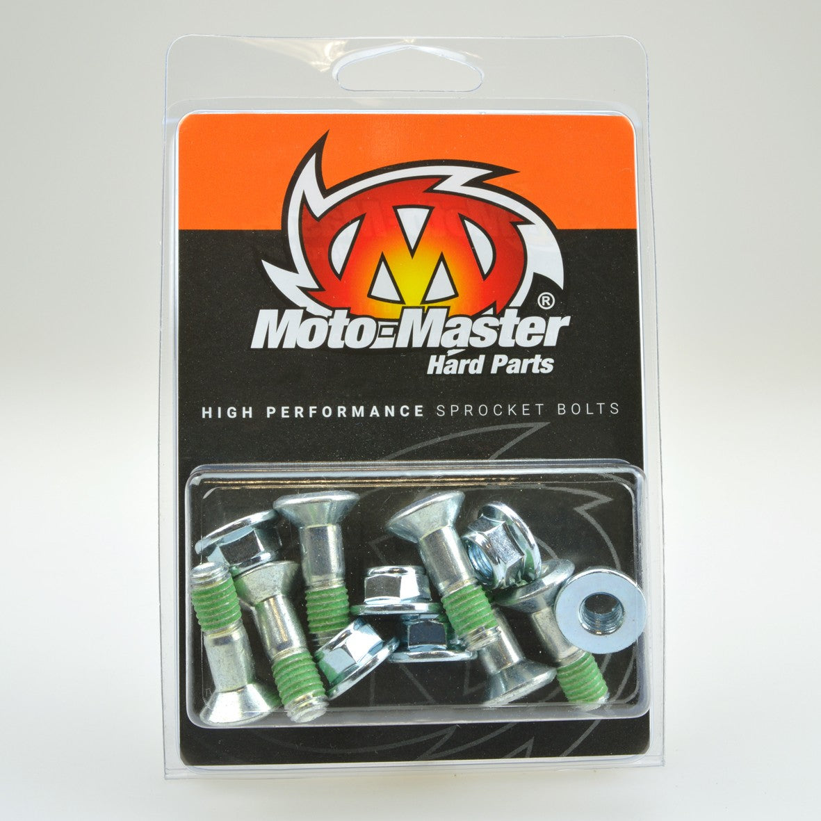 Vis de couronne Moto-Master M8x26 tête Torx T45 et écrous à embase autofreinés 14 mm - détail visserie moto cross enduro